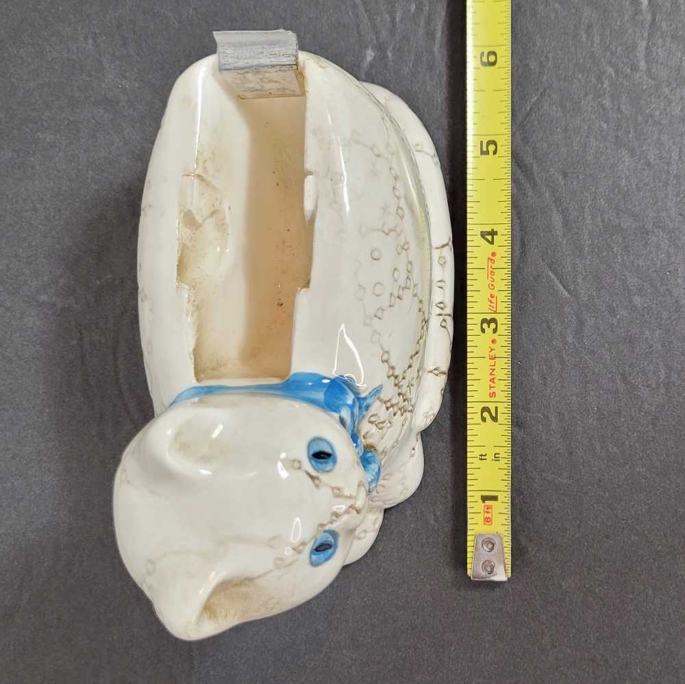 Vintage Cute Ceramic Kitty Cat Scotch Tape Dispenser 1985 HCL Rare - Picture 10 of 12